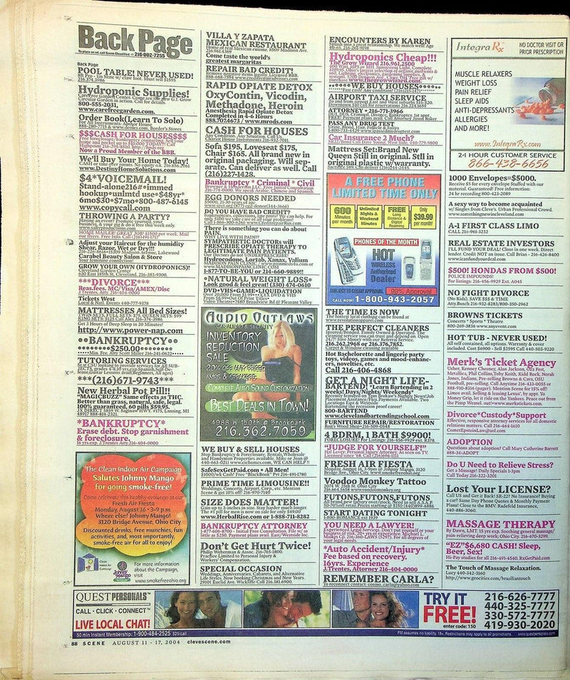 Cleveland Scene Magazine August 2004 No 32 Converge Jake Bannon Punk Heavy Metal 4