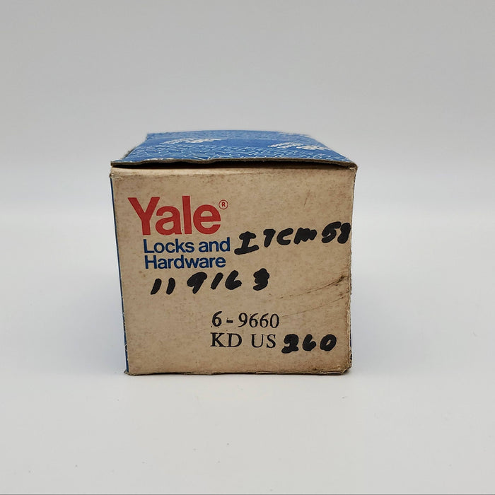 2x Yale Drawer Lock No 9660 Satin Chrome Keyed Different Vintage USA Made NOS