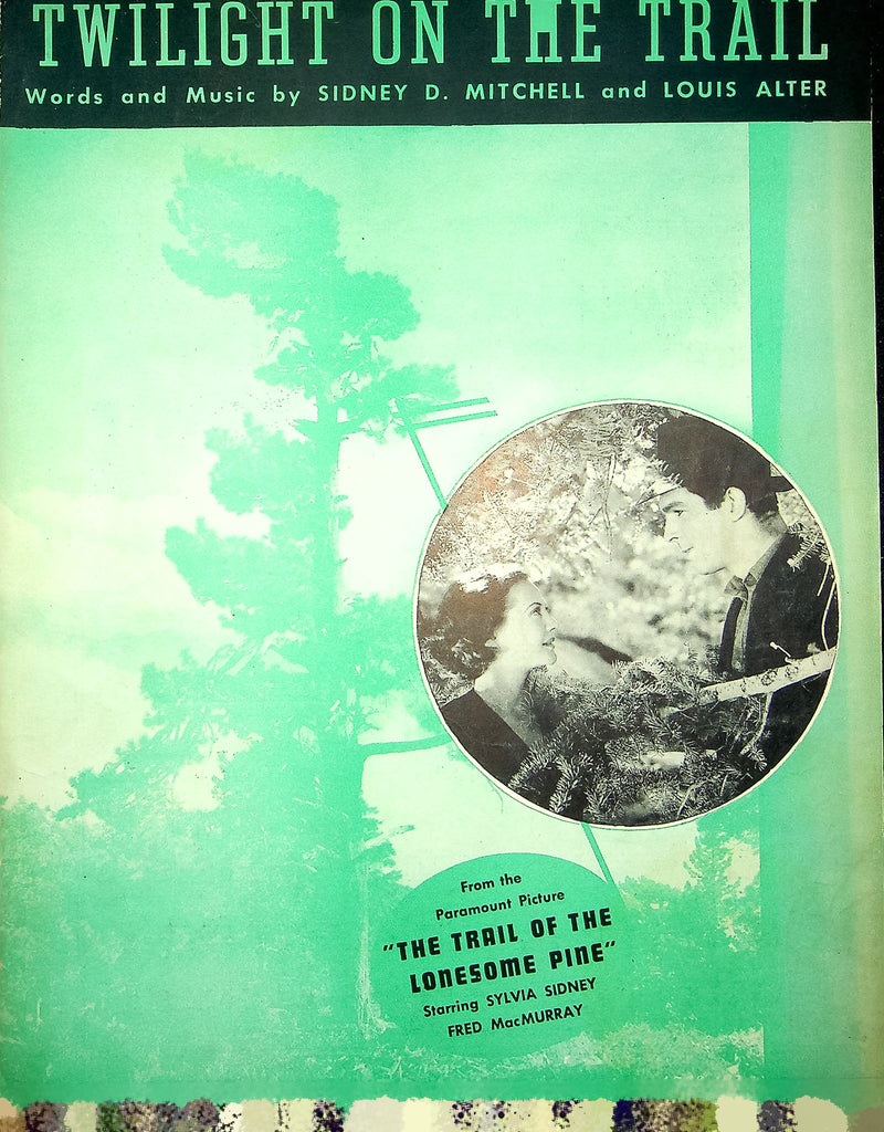 Vintage Sheet Music Twiligh On The Trail 1936 Sylvia Sidney Fred MacMurray Piano 1