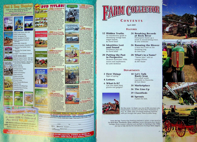 Farm Collector Magazine April 2009 Vol 11 # 9 Oliver Tractors