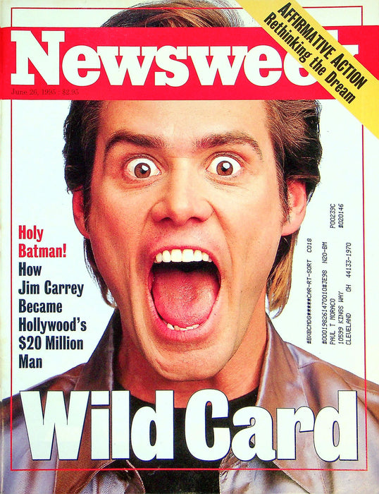 Newsweek Magazine June 26 1995 Jim Carey Batman Forever Ace Ventura Cable Man