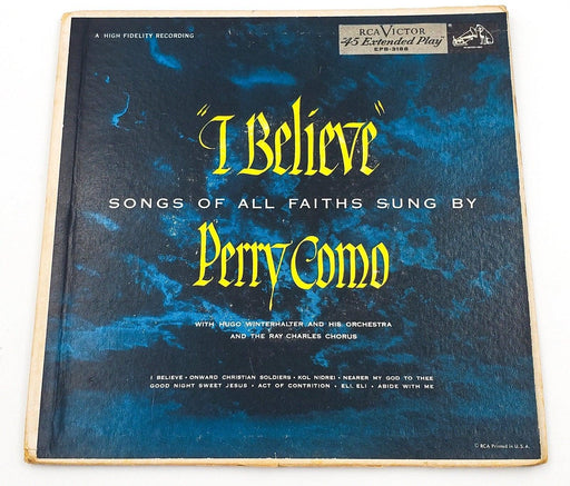 Perry Como I Believe Songs of All Faiths 45 RPM Double EP Record RCA 1954 1