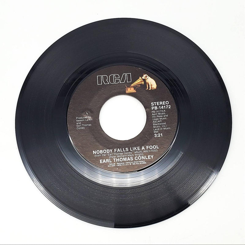 Earl Thomas Conley Nobody Falls Like A Fool Single Record RCA 1985 PB-14172 1
