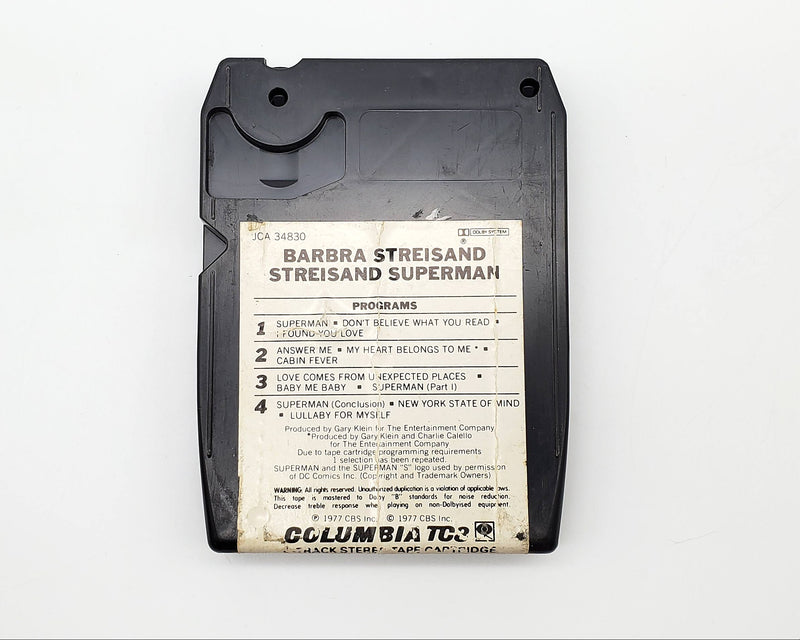 Barbra Streisand Streisand Superman 8-Track Tape Album Columbia 1977 JCA 34830