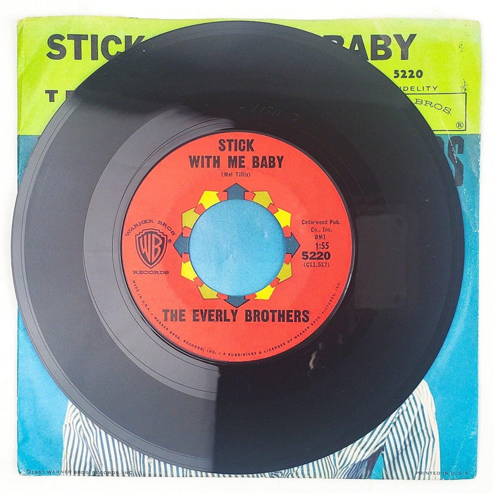 The Everly Brothers Stick With Me Baby Record 45 RPM Single Warner Bros 1961 4