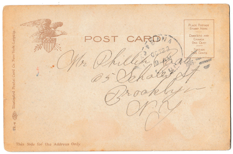 Postcard USS Brooklyn 1898 USED Illustrated Postal Card Company New York 72-6