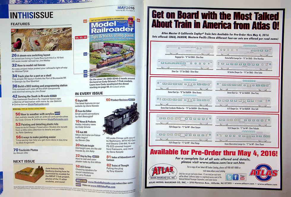 Model Railroader Magazine May 2016 Vol 83 No 5 Tips & Tricks Using Paint