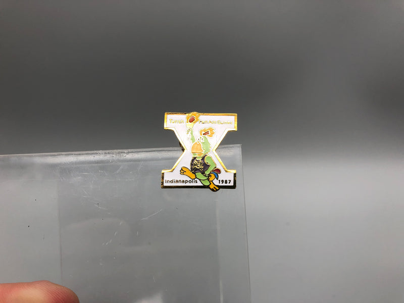 Vintage Pan Am Games Lapel Pin Indianapolis 1987 10th Year Enamel Bird Torch