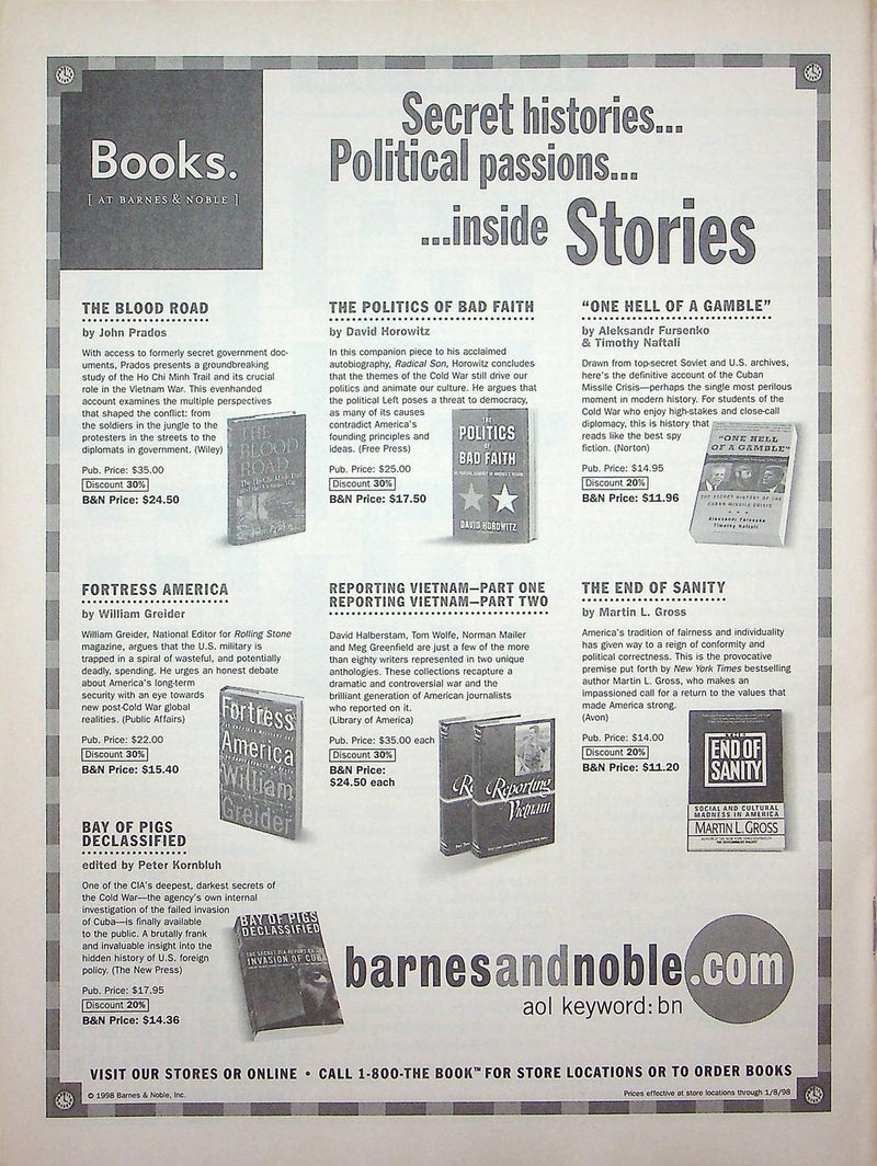 The Nation Magazine December 21 1998 Prisoner Pinochet Dictator Peter Kornbluh