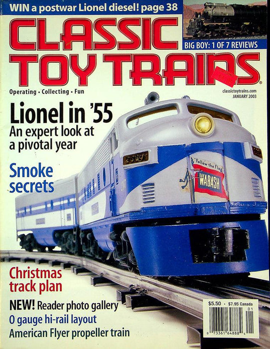 Classic Toy Trains Magazine January 2003 Vol 16 No 1 Lionel in '55