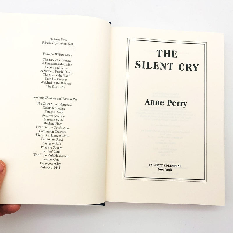 The Silent Cry HC Anne Perry 1997 William Monk Investigator England 1st Edition 8