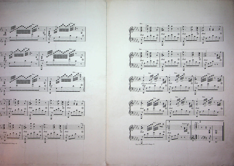 The Whippoor-Wills Song Fatasie Vintage Sheet Music Ruby J Stansberry 1908 Piano 4