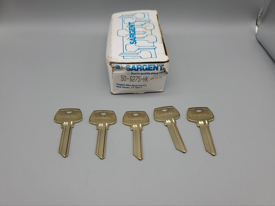 5x Sargent 6275 Key Blanks HK Keyway Nickel Silver 6 Pin NOS 3