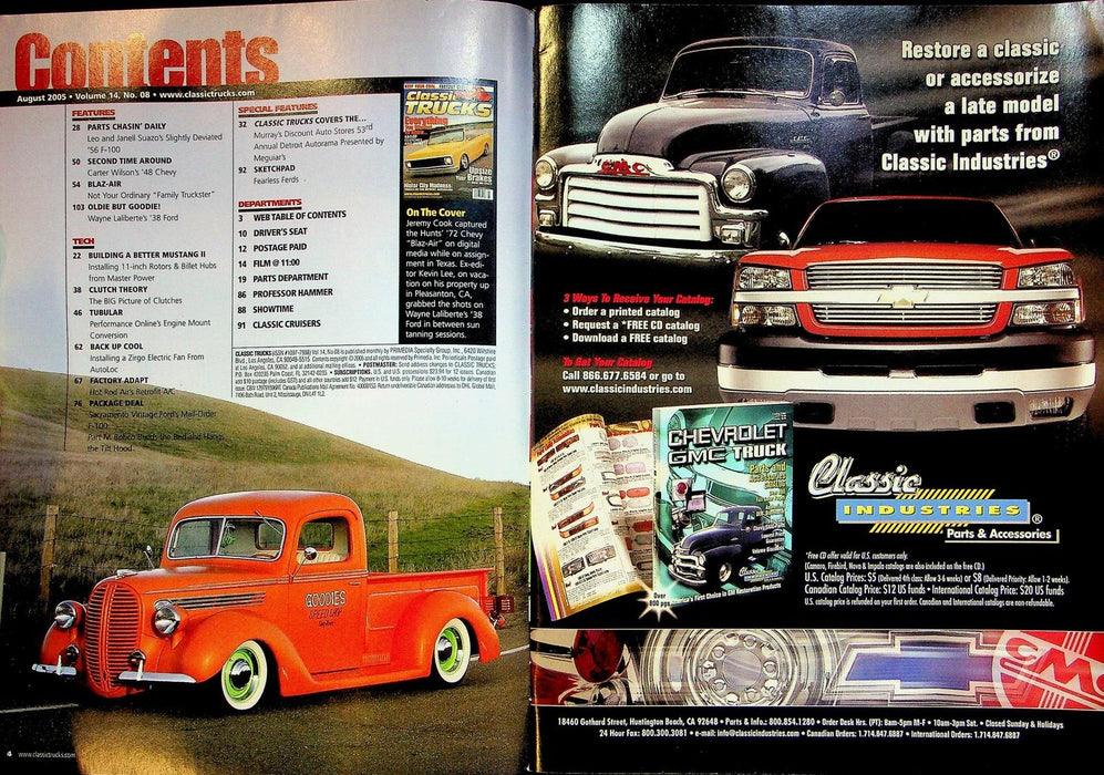 Classic Trucks Magazine August 2005 Vol 14 # 8 11-Inch MII Discs