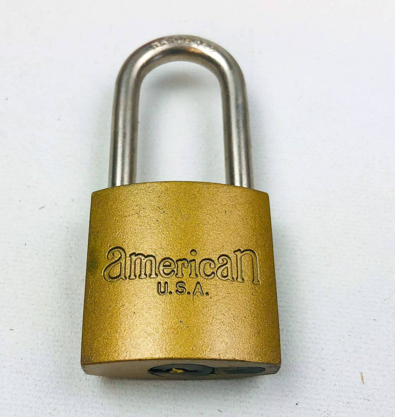 American Padlock Lock Steel Ball Model 106 1.5" Shackle USA Made New Old Stock