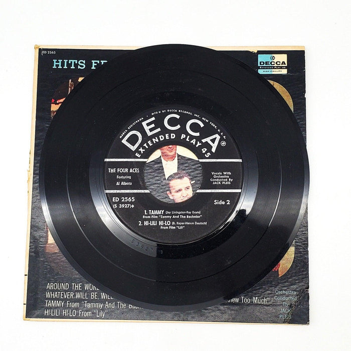 The Four Aces Hits From Hollywood 45 RPM EP Record Decca ED 2565 4