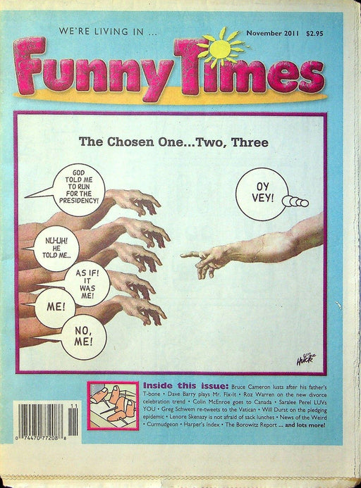 Funny Times Magazine November 2011 Bruce Cameron, Dave Barry, Roz Warren 1