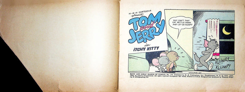 Tom And Jerry Magazine 1956 Itchy Kitty Boys' And Girls' March Of Comics Litho