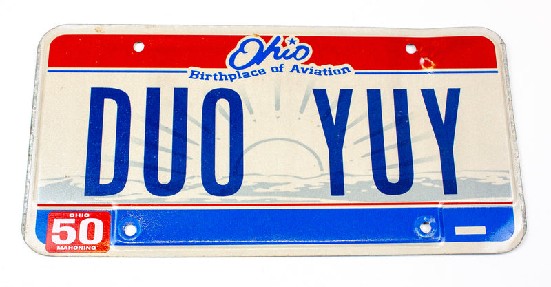Ohio: Vanity License Plate - Duo Yuy (Gundam Wing) | FOR DISPLAY ONLY
