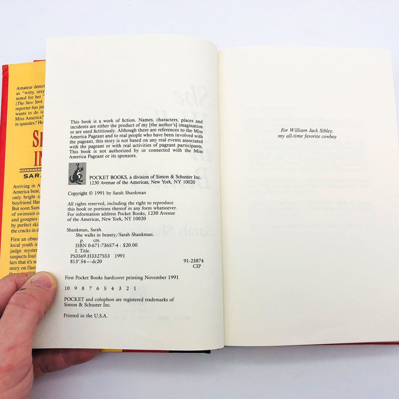 Sarah Shankman Book She Walks In Beauty Hardcover 1991 1st Edition Miss America 8