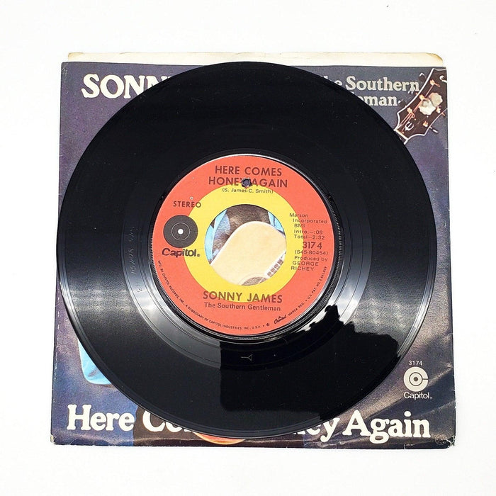 Sonny James Here Comes Honey Again 45 RPM Single Record Capitol Records 1971 3