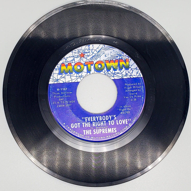 The Supremes Everybody's Got The Right To Love Record 45 RPM Single Motown 1970 2