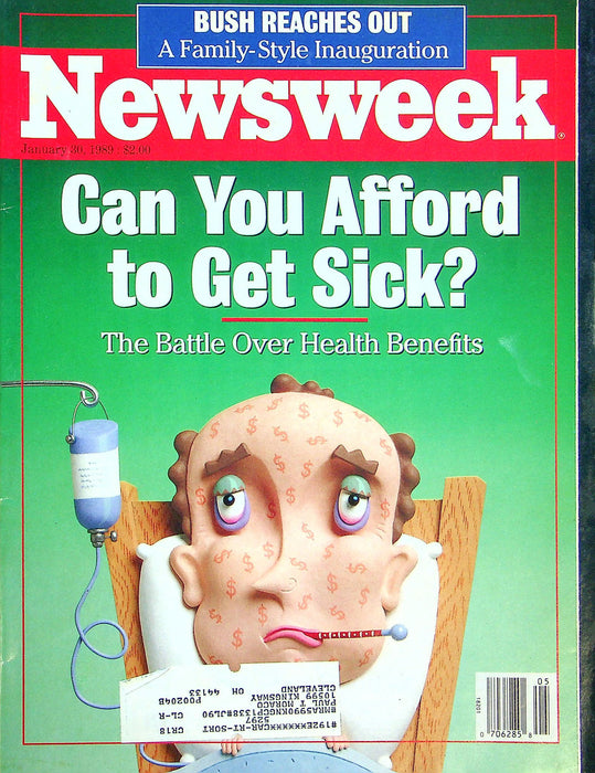 Newsweek Magazine Jan 30 1989 Health Care Battle Sam Wagstaff Victorian Silver