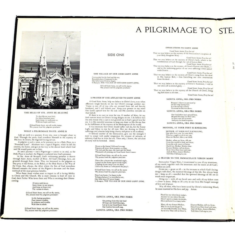Cecilia Sukits A Pilgrimage To Ste. Anne De Beaupre Record 33 RPM LP Signed 3
