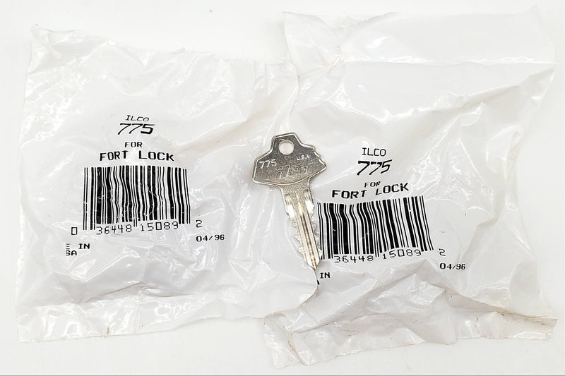 20x Ilco 775 Key Blanks For Fort Lock Cam Locks Nickel Plated NOS 3
