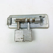 Master Lock Hasplock 450 Padlock Heavy Duty Bolt and Hasp New NOS 373 Key Orange 9