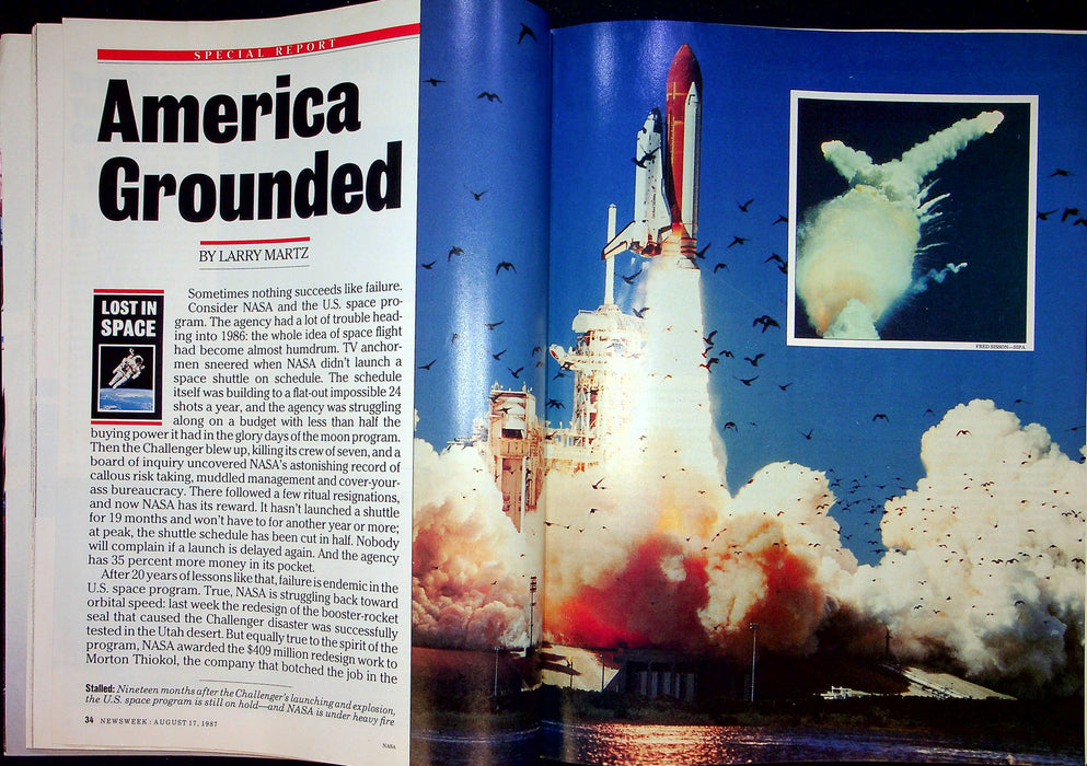 Newsweek Magazine August 17 1987 NASA US Space Program Troubles Repairs Success