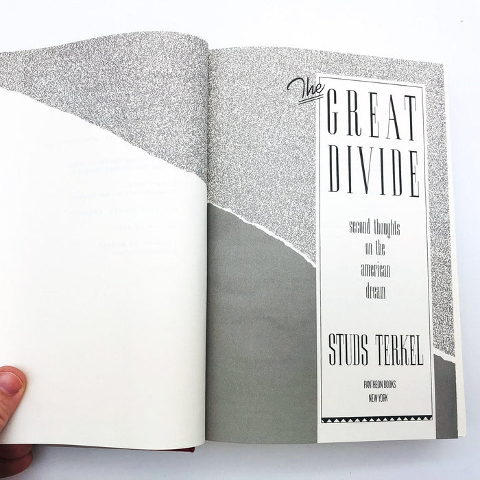 The Great Divide Hardcover Studs Terkel 1988 American Dream Interviews History 7