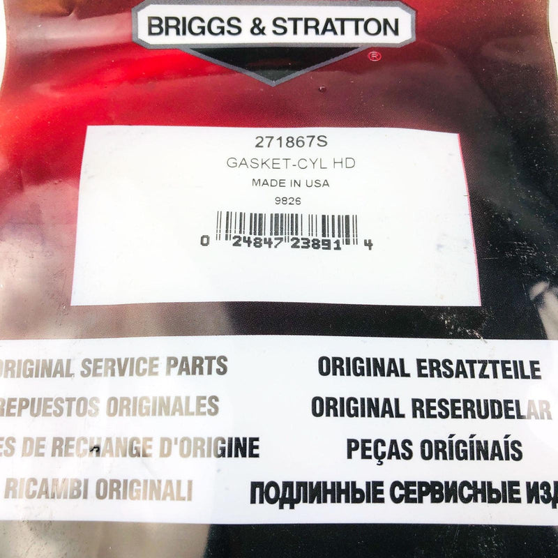 Briggs and Stratton 271867S Cylinder Head Gasket OEM New NOS Replaces 422000