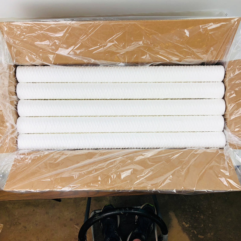 15pk String Wound Filter Cartridge 30"x2.5" 1 Micron Sediment Water P M39R30S