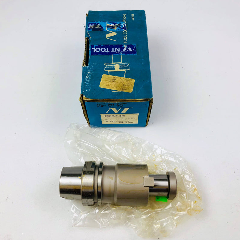 NT Tool Face Mill Arbor HSK63A-FMA31.75-90 New Old Stock Tool Holder