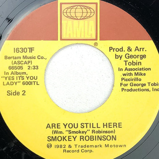 Smokey Robinson Yes It's You Lady / Are You Still Here 45 RPM 7" Single Tamla 1
