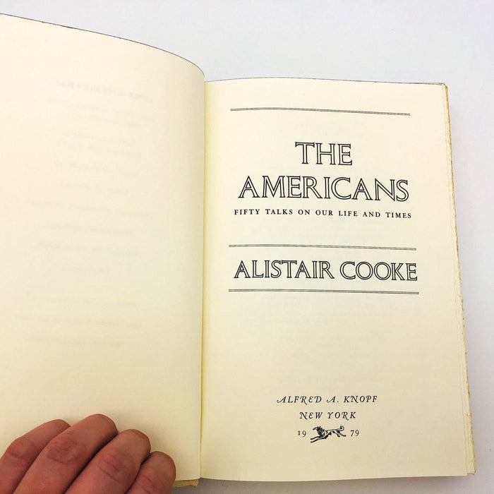 The Americans Hardcover Alistar Cooke 1979 Fifty Talks Feminism Vietnam Nixon 8