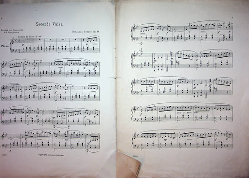 Seconde Valse Brillante Vintage Sheet Music Benjamin Godard Op 56 1893 2