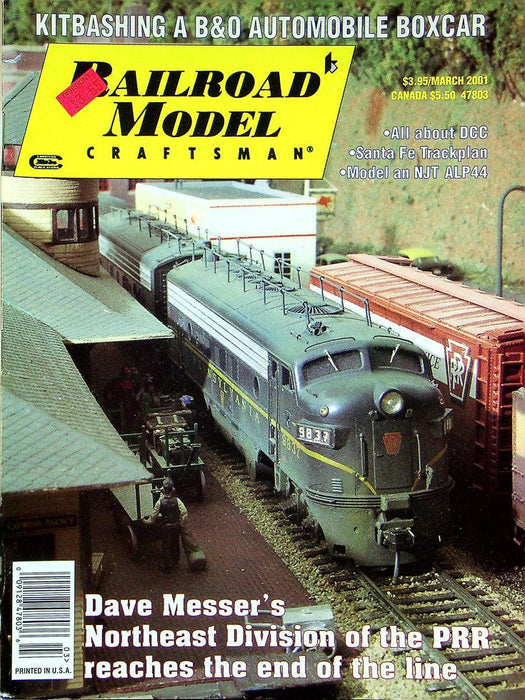 Railroad Model Craftsman Magazine March 2001 Vol 69 No 10 Messer's Division PRR