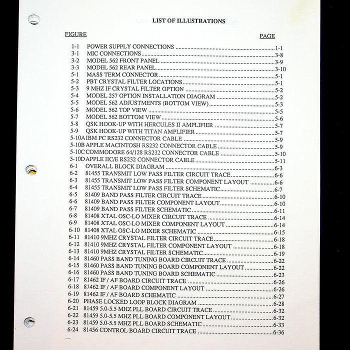 Ten-Tec Model 562 Omni V Operator's Manual