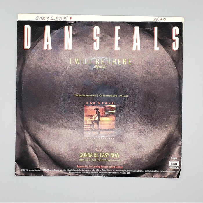 Dan Seals I Will Be There Single Record EMI 1986 B-8377 2