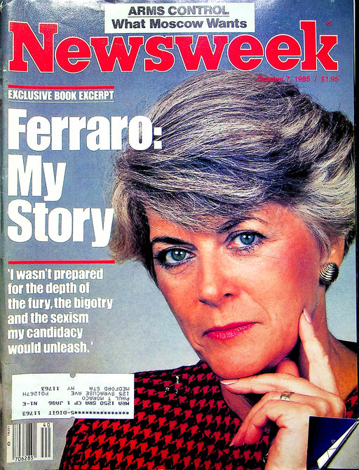 Newsweek Magazine October 7 1985 Geraldine Ferraro Moscow Russia Wish List 1
