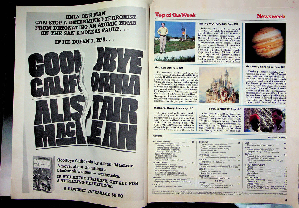Newsweek Magazine Feb 19 1979 Oil Crunch Looming My Mother My Self Book 2