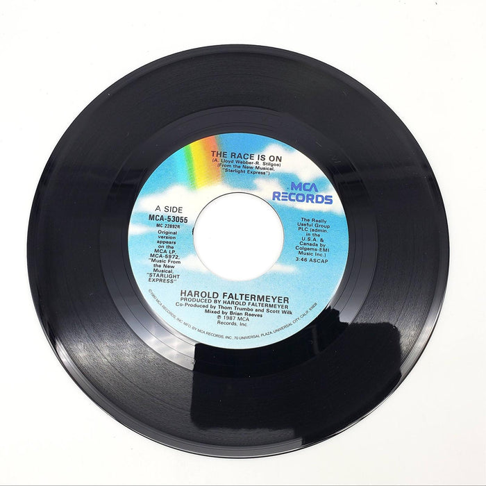 Harold Faltermeyer The Race Is On Single Record MCA Records 1987 MCA-53055 3
