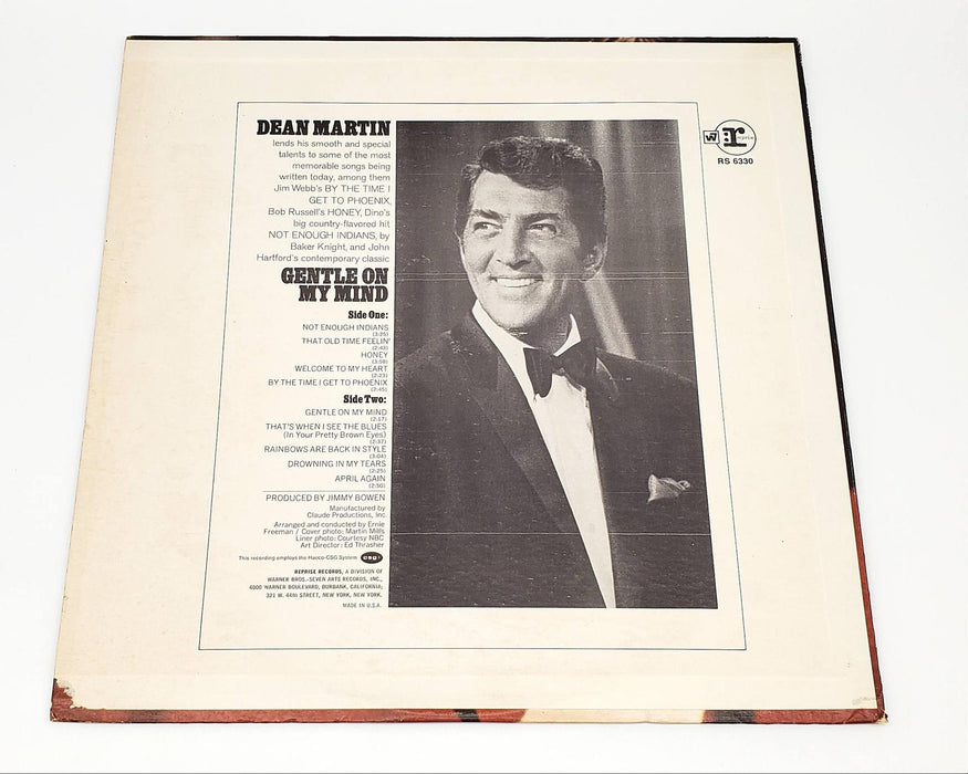 Dean Martin Gentle On My Mind LP Record Reprise Records 1968 RS 6330 2