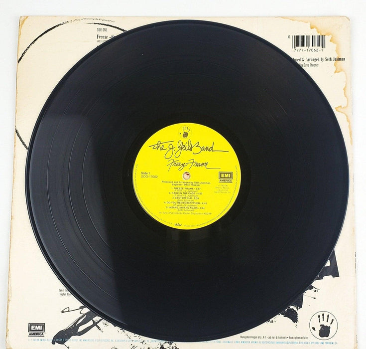 The J. Geils Band Freeze Frame Record 33 RPM LP SOO-17062 EMI 1981 w/ Pic Sleeve 3