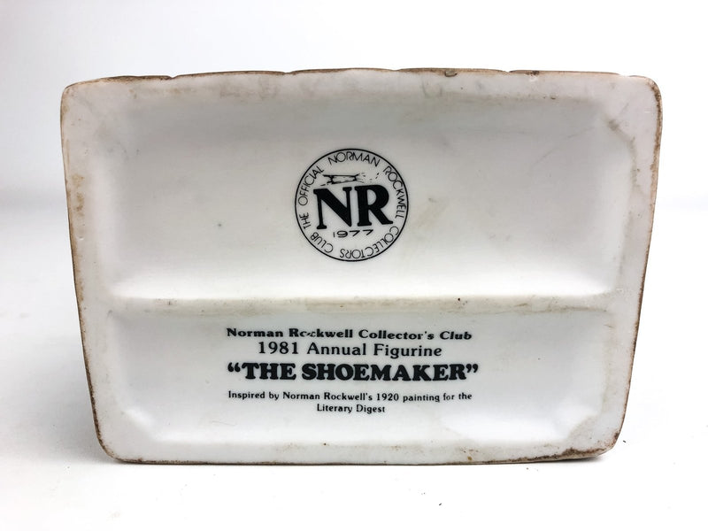 Norman Rockwell Figurine Statue The Shoemaker 1981 Annual Collector's Club 9
