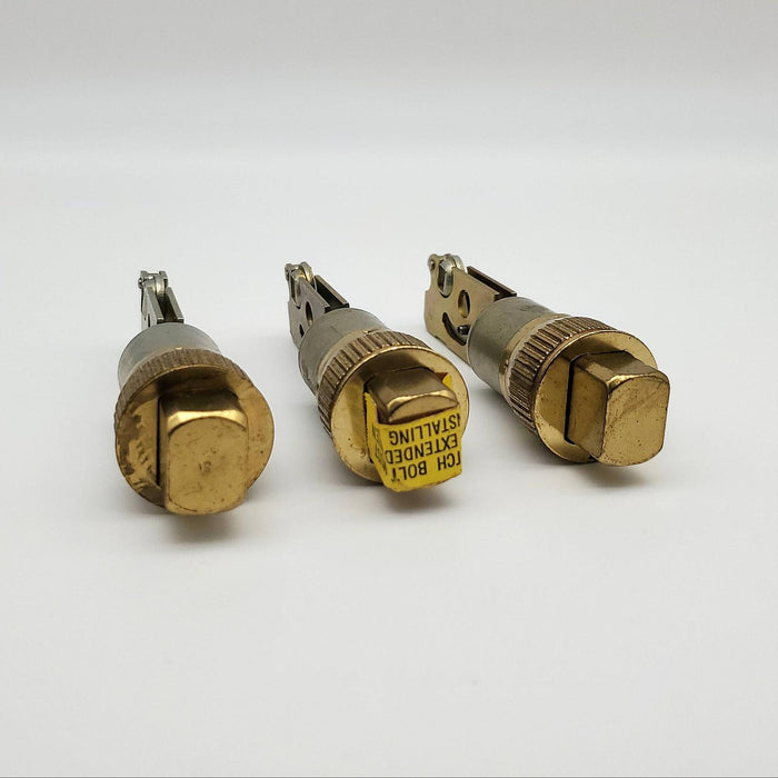 3x Falcon Deadbolt Latches 2-3/4" Backset 1/2" Throw Bright Brass Finish NOS