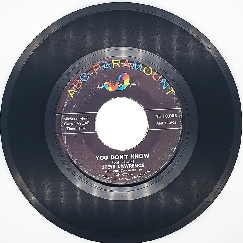 Steve Lawrence Footsteps Record 45 RPM Single 45-10085 ABC-Paramount 1960 2