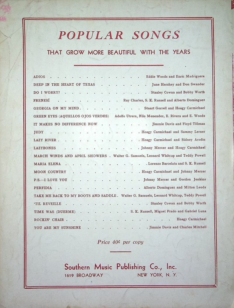 Vintage Sheet Music God Bless My Darling He's Somewhere 1943 Bill Nettles WW2 2